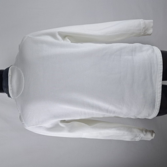 Polo Sport 5 button mock neck Med white casual preppy pullover sweatshirt - Picture 5 of 7